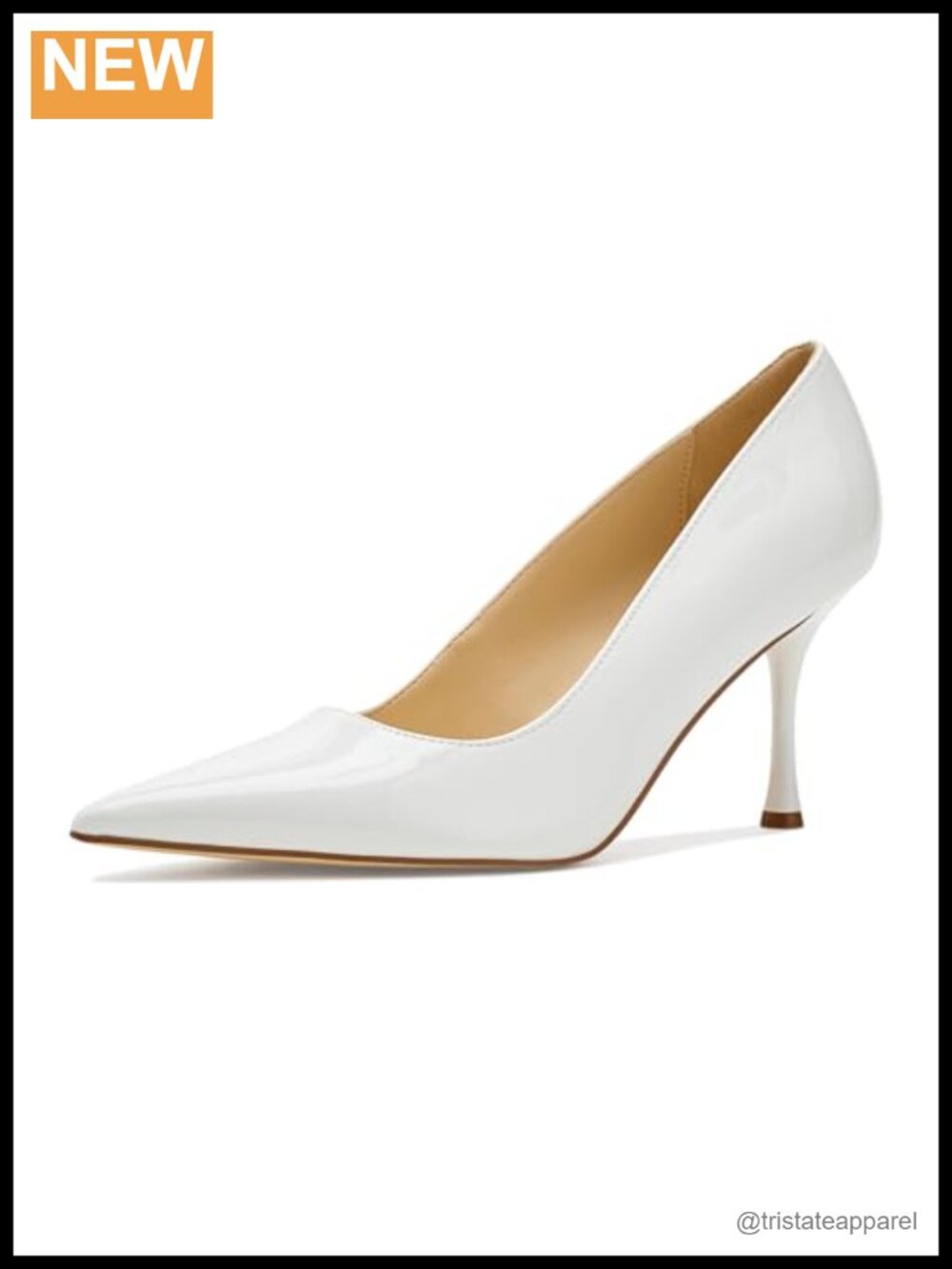 Nine West Pursee Faux Patent Leather Pointed Toe Stiletto Heel Pump